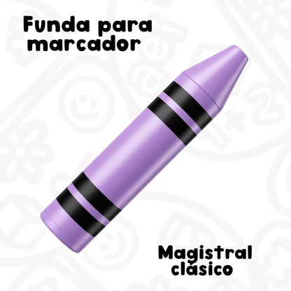 Funda para marcador magistral clásico estilo Crayola