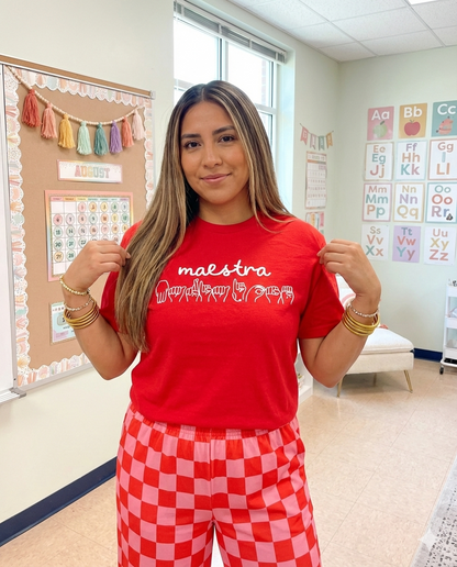 Camiseta Maestra + LSM Personalizado