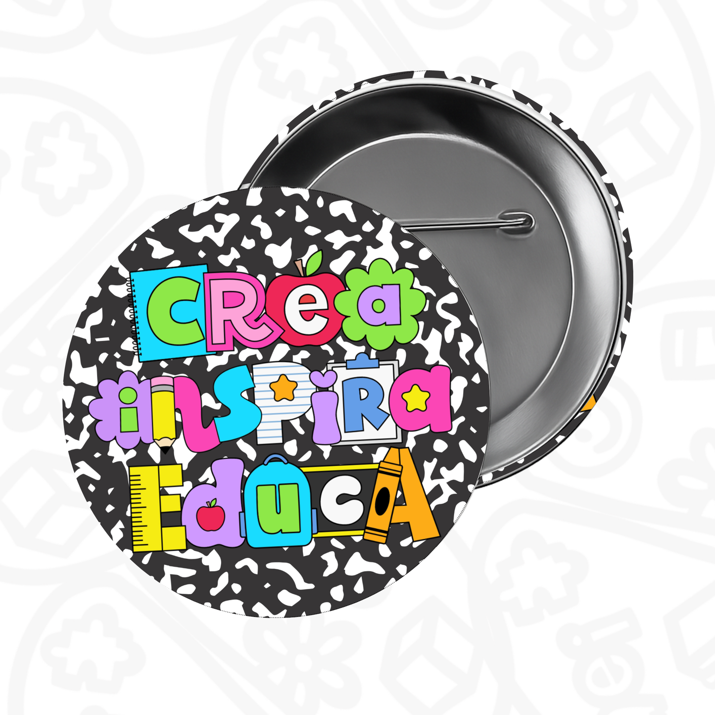 Pin Crea Inspira Educa Composition