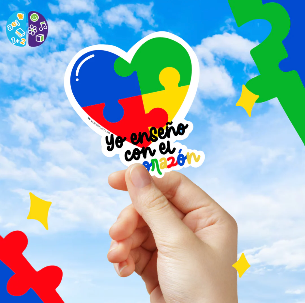 Sticker Yo enseño con el corazón