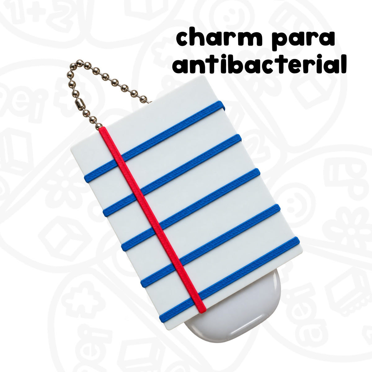 Charm para antibacterial Hoja de Cuaderno