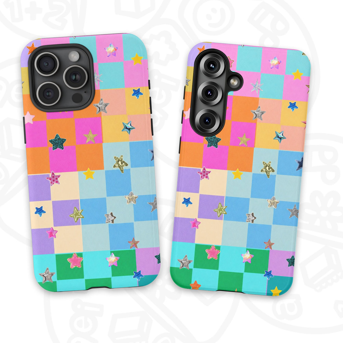 Funda diseño Cuadritos Estrellados