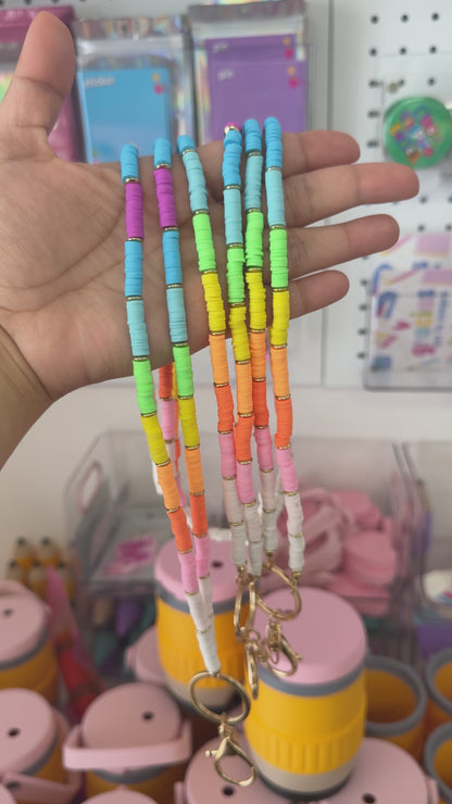 Lanyard cuentas arcoíris