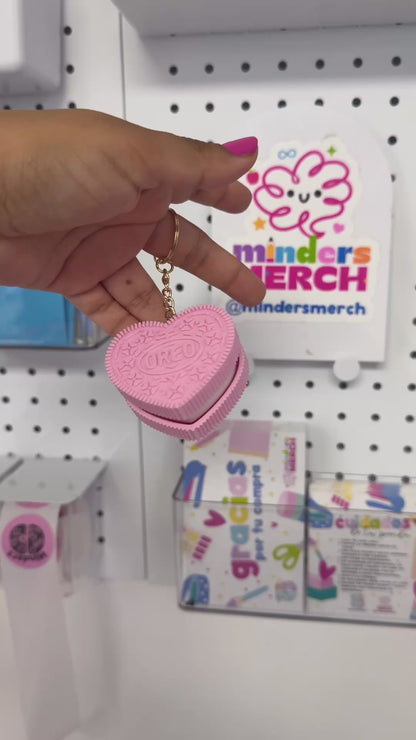Llavero Clicker de galleta de corazón